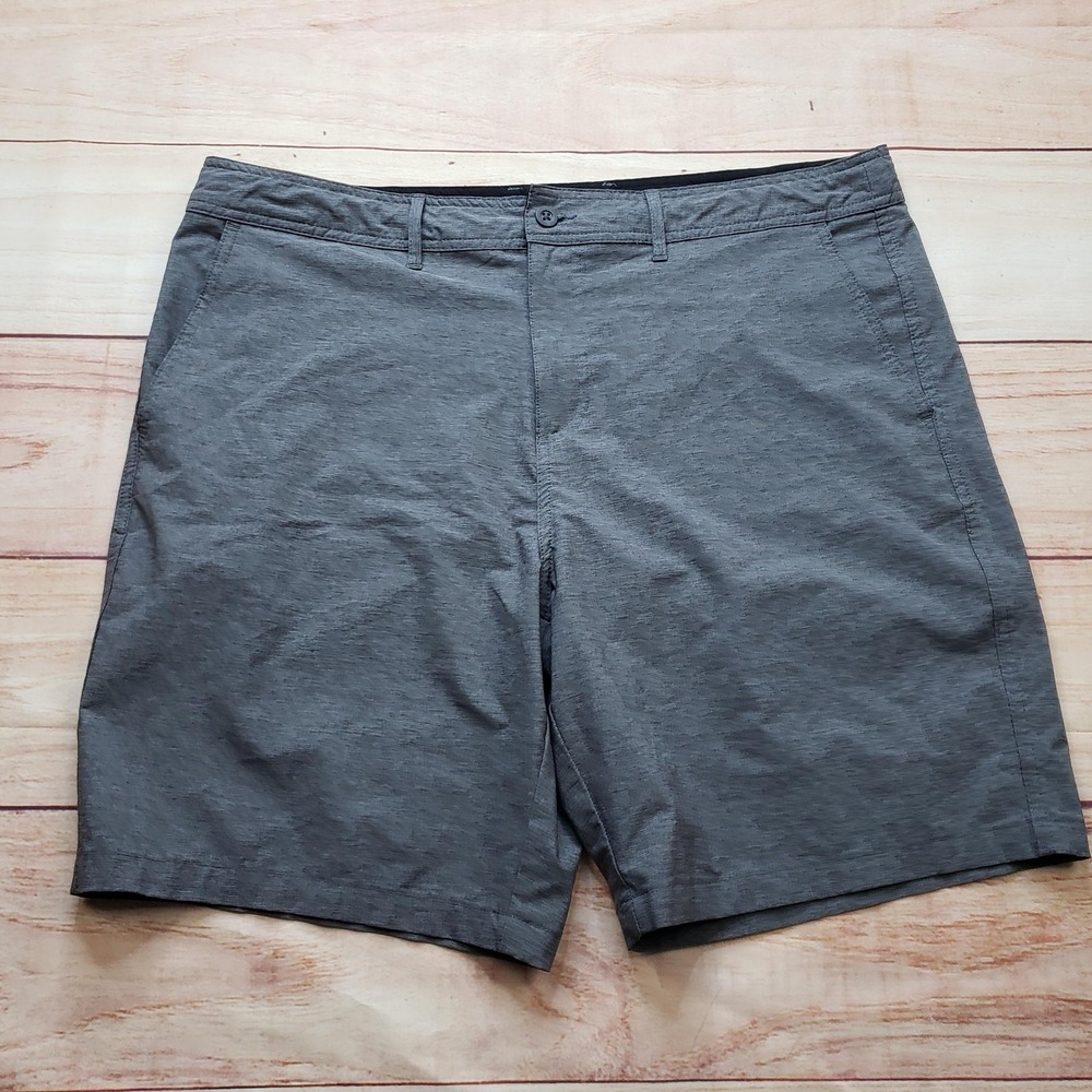 Goodfellow & Co Shorts Mens 38 Gray Chino Microfiber Lined Drawstring 9 Inseam
